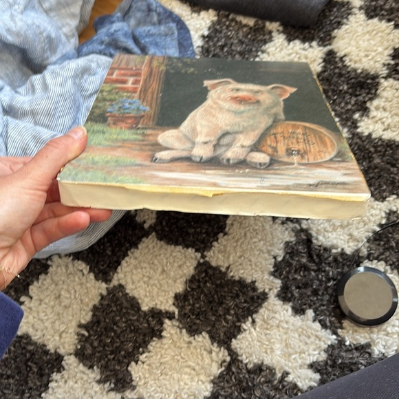 Drunk Pig Art Print on Canvas - Picture 3 of 3